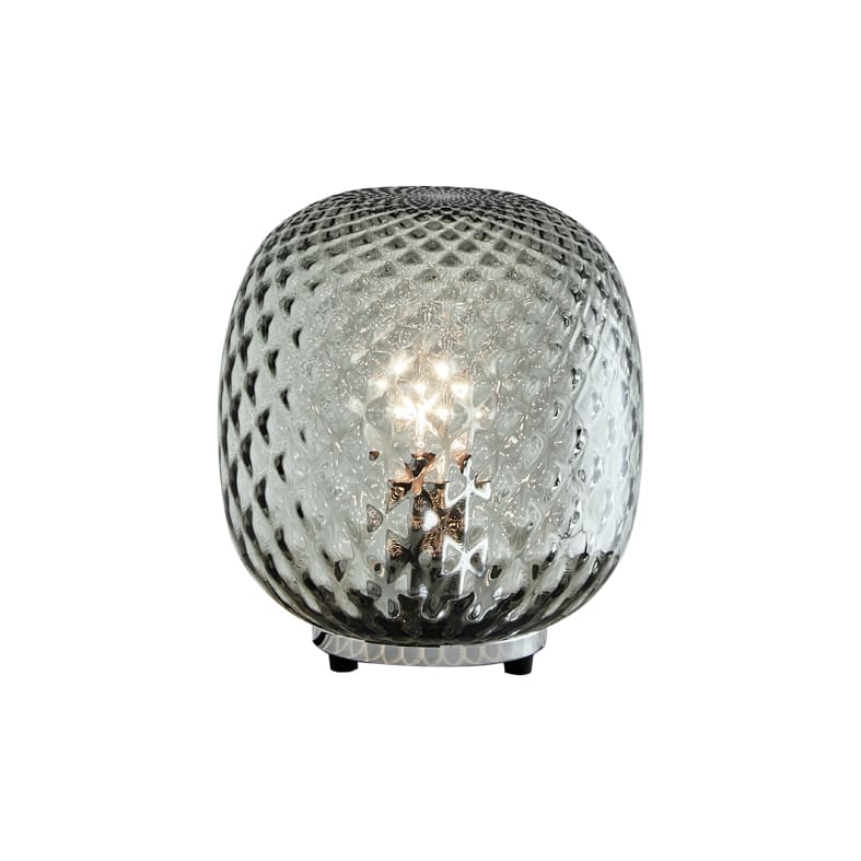 ROSSINI ILLUMINAZIONE - LAMPADA DA TAVOLO CROMO IN VETRO BALLOTO OBA203CRPT