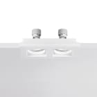 ROSSINI ILLUMINAZIONE - DOWNLIGHT DOPPIO QUADRATO IN GESSO RASATO BIANCO GU10 IP20 RED002
