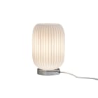 ROSSINI ILLUMINAZIONE - LAMPADA TAVOLO CROMO/VETRO BIANCO SATINATO E27 IP20 14CM RIG001