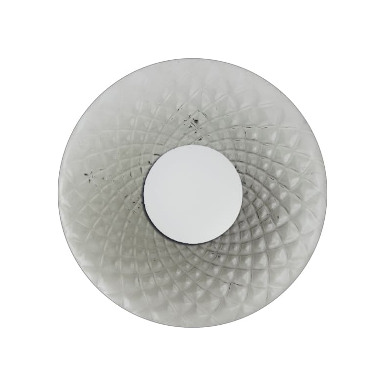 ROSSINI ILLUMINAZIONE - APPLIQUE BIANCA/VETRO BALLOTON FUME' 12W SOL005BFU