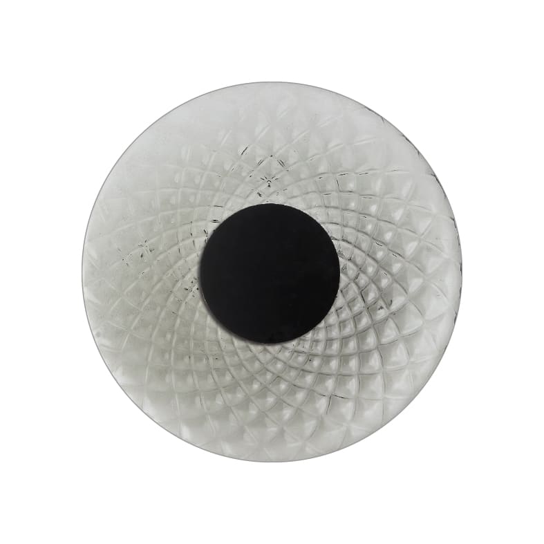 ROSSINI ILLUMINAZIONE - APPLIQUE NERA/VETRO BALLOTON FUME' 12W 3 SOL005NFU