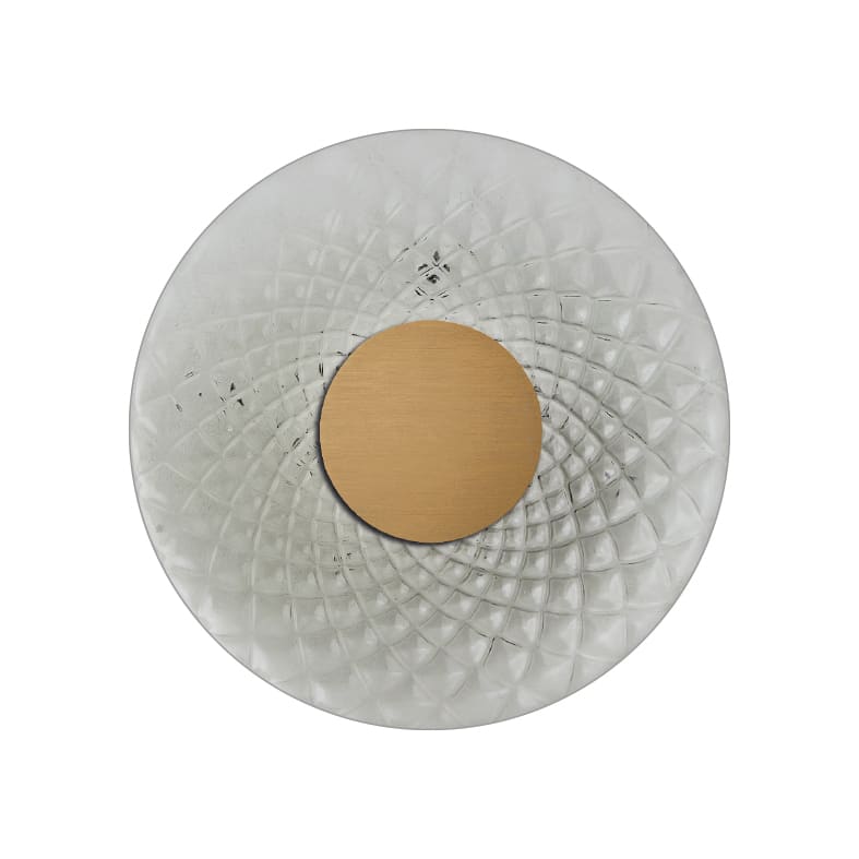 ROSSINI ILLUMINAZIONE - APPLIQUE ORO/VETRO BALLOTON FUME' 12W 30 SOL005ORFU