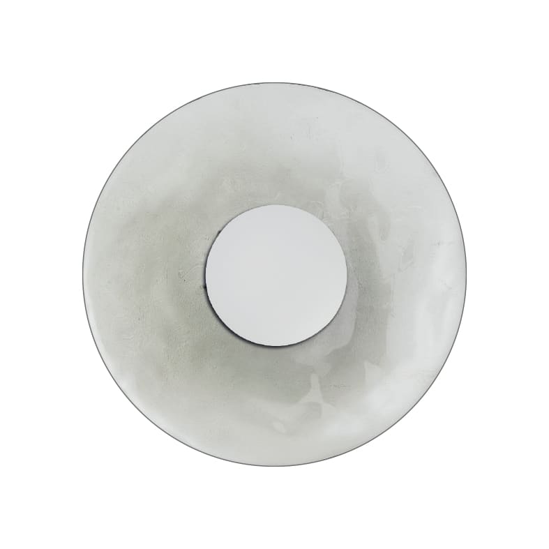 ROSSINI ILLUMINAZIONE - APPLIQUE BIANCA/VETRO MARTELLATO FUME' 1 SOL006BFU