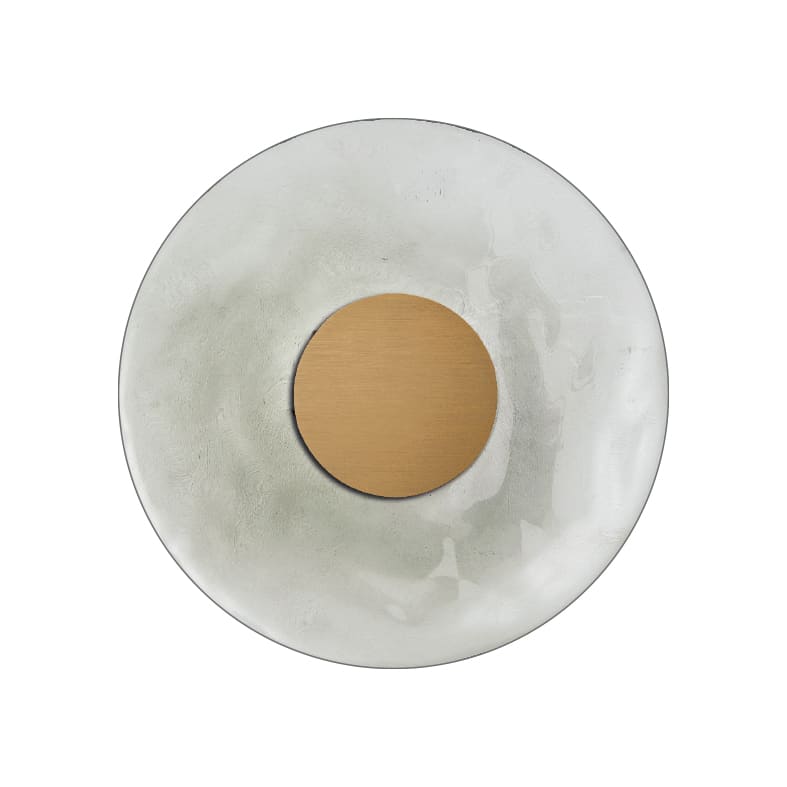 ROSSINI ILLUMINAZIONE - APPLIQUE ORO/VETRO MARTELLATO FUME' 12W SOL006ORFU