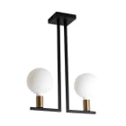 ROSSINI ILLUMINAZIONE - PLAFONIERA NERO/OTTONE SATINATO E27 IP20 TWI002NOTS