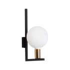 ROSSINI ILLUMINAZIONE - APPLIQUE NERO/OTTONE SATINATO E27 IP20 TWI003NOTS