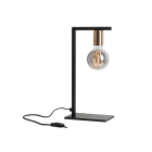 ROSSINI ILLUMINAZIONE - LAMPADA DA TAVOLO NERO/OTTONE SATINATO E27 IP20 TWI004NOTS
