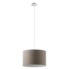 ROSSINI ILLUMINAZIONE - SOSPENSIONE BIANCA/PARALUME CILINDRICO TORTORA E27 IP20 48CM VIV001BT