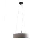 ROSSINI ILLUMINAZIONE - SOSPENSIONE NERA/PARALUME CILINDRICO GRIGIO E27 IP20 48CM VIV002NGR