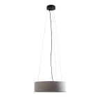 ROSSINI ILLUMINAZIONE - SOSPENSIONE NERA/PARALUME CILINDRICO GRIGIO E27 IP20 48CM VIV003NGR
