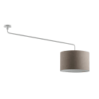 ROSSINI ILLUMINAZIONE - PLAFONIERA BIANCA/PARALUME CILINDRICO TORTORA E27 IP20 48CM VIV006BT
