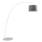 ROSSINI ILLUMINAZIONE - PIANTANA BIANCA/PARALUME CILINDRICO GRIGIO E27 IP20 60CM