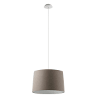 ROSSINI ILLUMINAZIONE - SOSPENSIONE BIANCA/PARALUME CONICO TORTORA E27 IP20 48CM VIV101BT