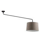 ROSSINI ILLUMINAZIONE - PLAFONIERA NERA/PARALUME CONICO TORTORA E27 IP20 48CM VIV106NT