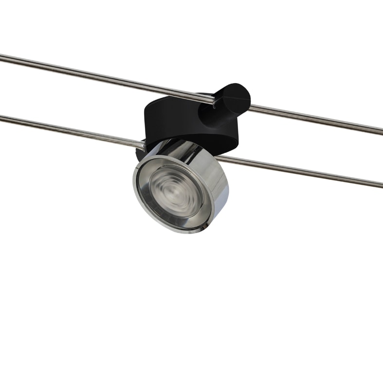 ROSSINI ILLUMINAZIONE - SISTEMA A TESATA NERO/CROMO LED 13W 38 I WIR018CR