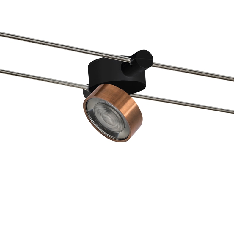 ROSSINI ILLUMINAZIONE - SISTEMA A TESATA NERO/RAME LED 13W 38 IP WIR018RA