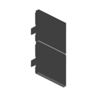 ROSSINI ILLUMINAZIONE - COPPIA TESTATE TERMINALI NERE PER YEN DOPPIO YEN118N