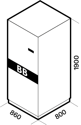 RIELLO UPS - BTC 1900 480V BB V8 3T