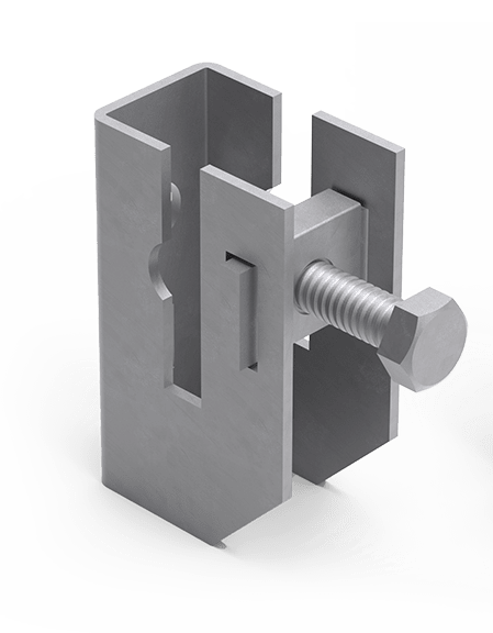 SATI - Morsetto per conduttori tondi fino a 10 mm e piatti fino a 50x5mm per fissaggio a parete ZC