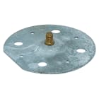 SATI - Piastra di fissaggio per tetti piani  base diametro 100 mm  bullone in ottone filettato M8