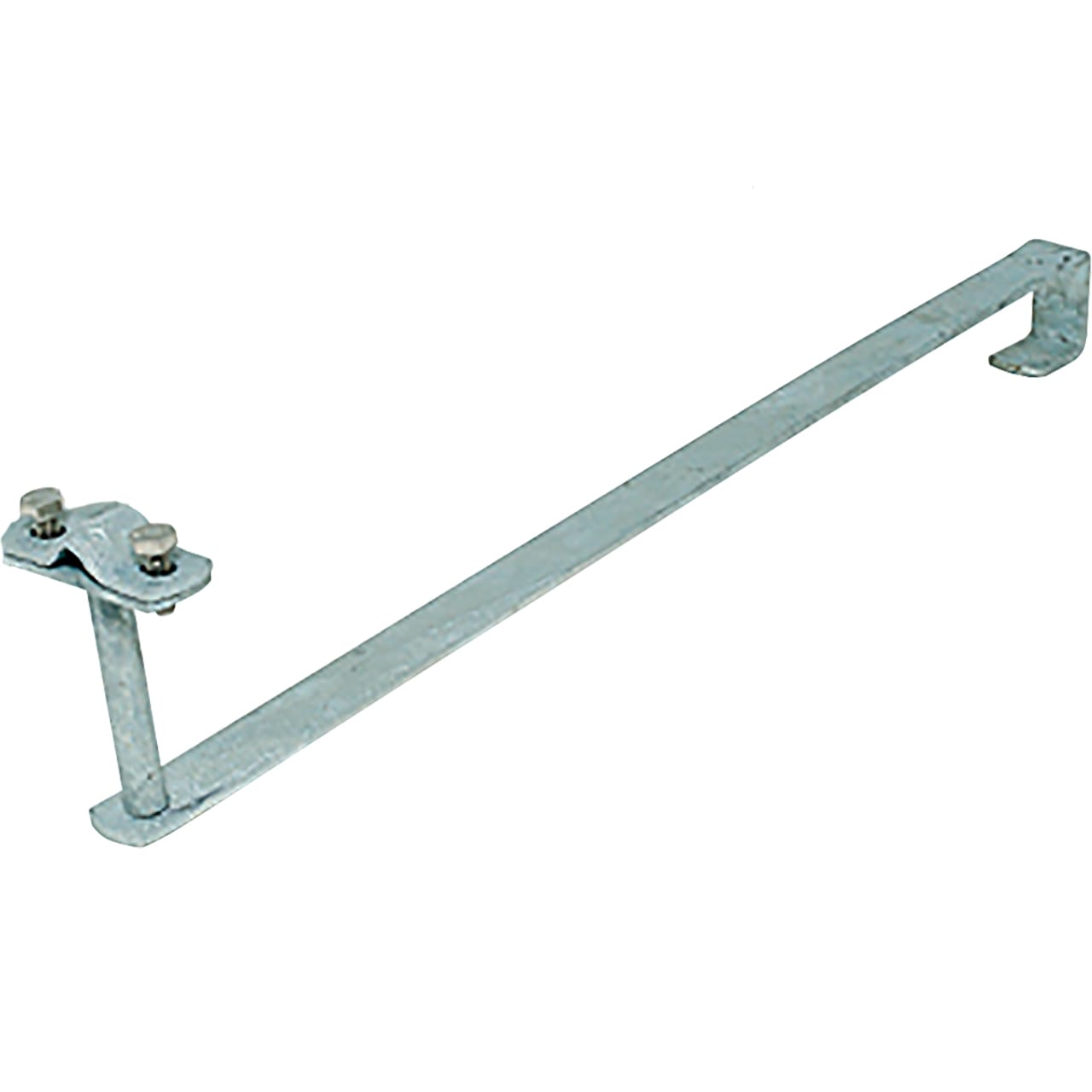 SATI - Supporto angolato per tegole in acciaio zincato  dimensioni 420x20x3 mm  tondo diam. 8-10 mm