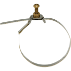 SATI - Fascetta in ottone nichelato  lunghezza 215 mm  per tubi diametro 3/8 - 2 pollici