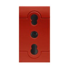 SCAME PARRE - PRESA 2P+T 16A 250V BIVAL.(P11/P17)ROSSA