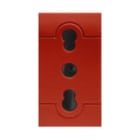 SCAME PARRE - PRESA 2P+T 16A 250V BIVAL.(P11/P17)ROSSA