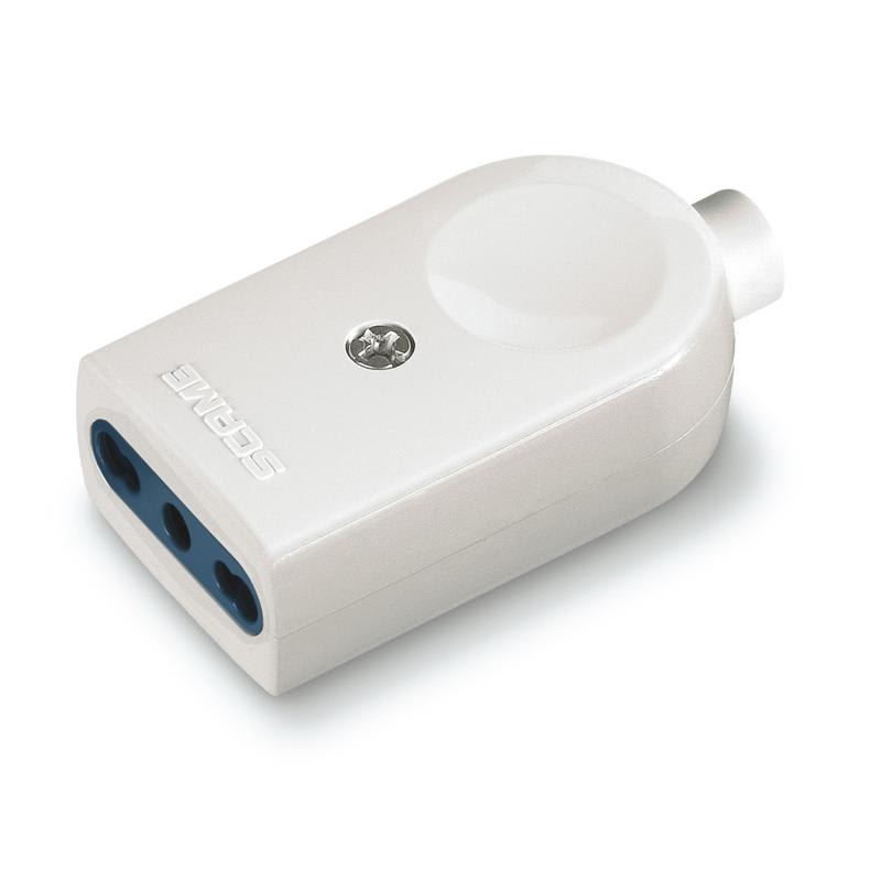 SCAME PARRE - PRESA BLUELINE 2P+T 10/16A  BIANCA