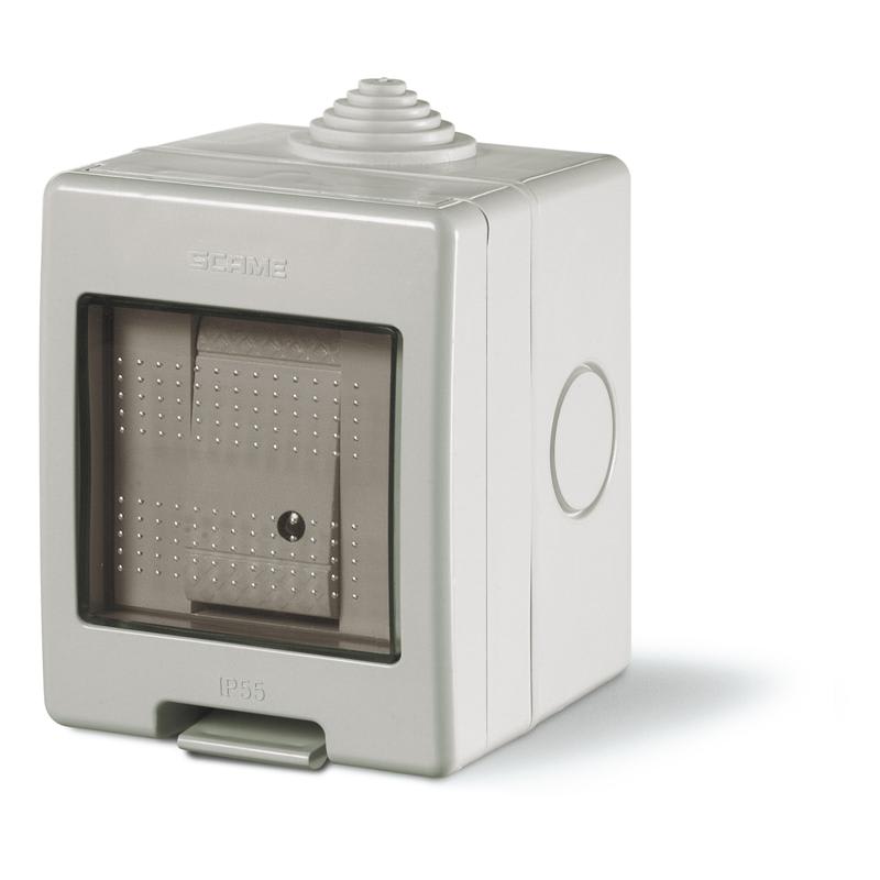 SCAME PARRE - CONT.IP55 1 MOD.+ 1 INT.16A UNIP.