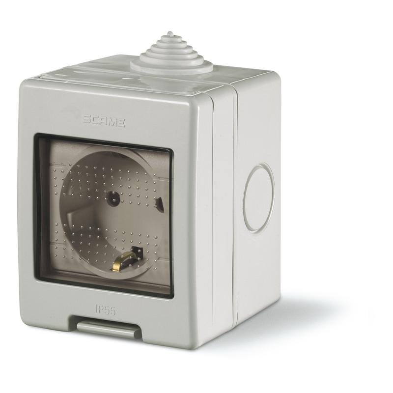 SCAME PARRE - CONT.IP55 2 MOD.+ 1 PR.TED. C/SHUTTER