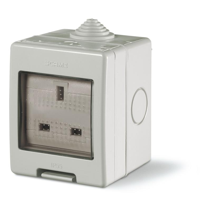 SCAME PARRE - CONT.IP55 2 MOD.+ 1 PR.INGLESE