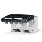 SCAME PARRE - DOPPIA PR.BS1363 13A CON INT.RCD PARETE