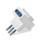 SCAME PARRE - ADATTATORE AZZURRA 3 USCITE 2P+T 10A