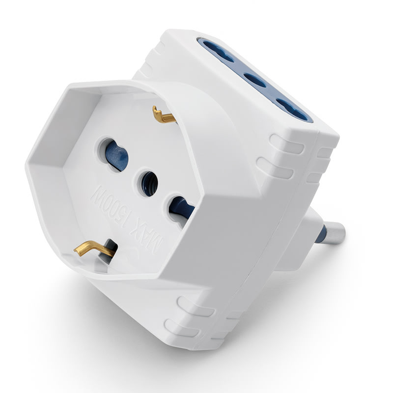 SCAME PARRE - ADATTATORE AZZURRA P40+ 2 BIV. 2P+T 16A