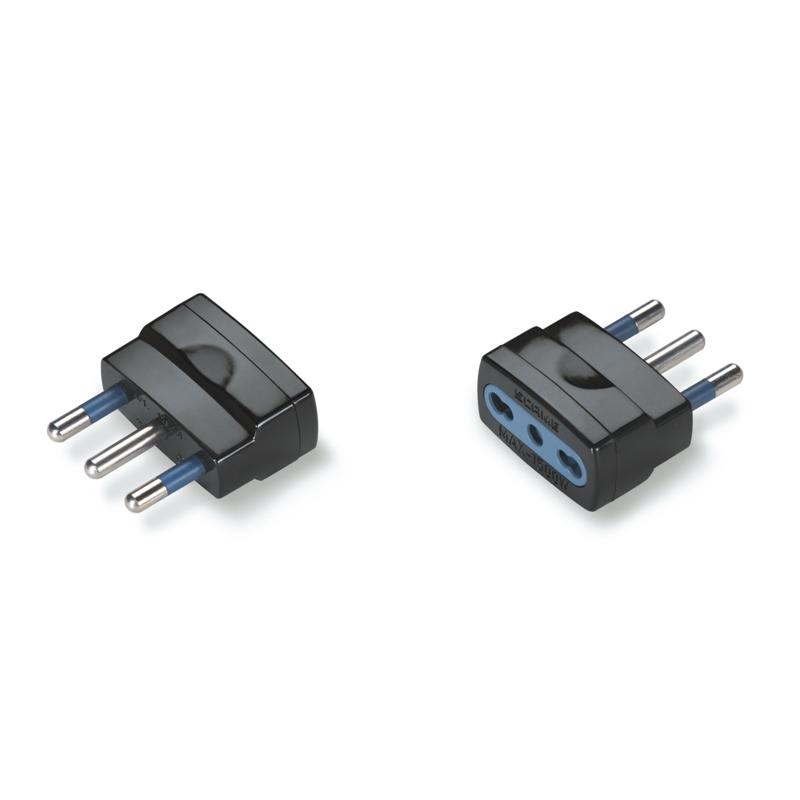 SCAME PARRE - ADATTATORE BLUELINE 2P+T 16/10A NERO