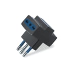 SCAME PARRE - ADATTATORE BLUELINE 3/BIV. 2P+T 16A NERO