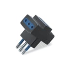 SCAME PARRE - ADATTATORE BLUELINE 3 USC. 2P+T 10A NERO