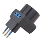 SCAME PARRE - ADATT.10A 2P+T 2X10A/1XP30 NERO