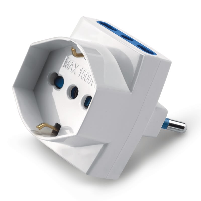 SCAME PARRE - ADATTATORE BLUELINE P40+2 BIV. 2P+T 16A