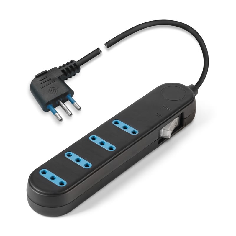 SCAME PARRE - PRESA MULTIPLA INT. 10A CON CAVO E SPINA