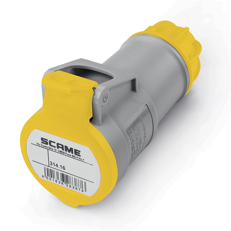 SCAME PARRE - PRESA MOBILE 2P+T IP44 16A 4H 100-130V