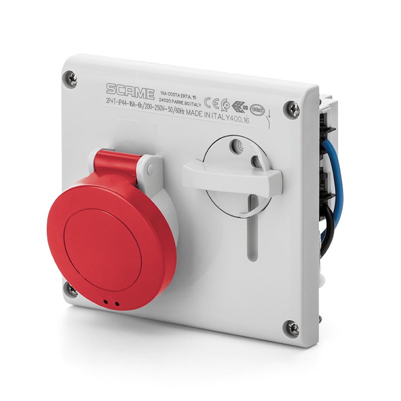 SCAME PARRE - PRESA INCASSO OMNIA 3P+N 16A 6H IP44