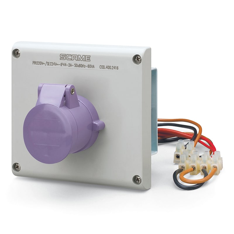 SCAME PARRE - PRESA INCASSO OMNIA 2P 16A IP44 C/TRASF