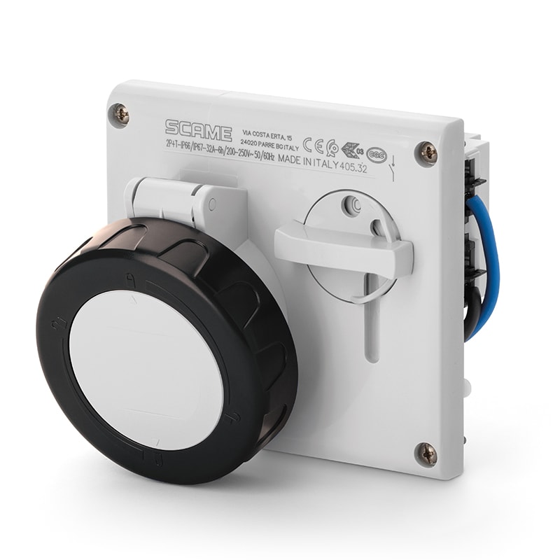 SCAME PARRE - PRESA INCASSO OMNIA 2P+T 16A 7H IP67