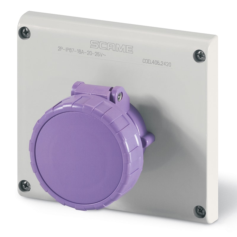 SCAME PARRE - PRESA INCASSO OMNIA 2P 32A 24V IP67