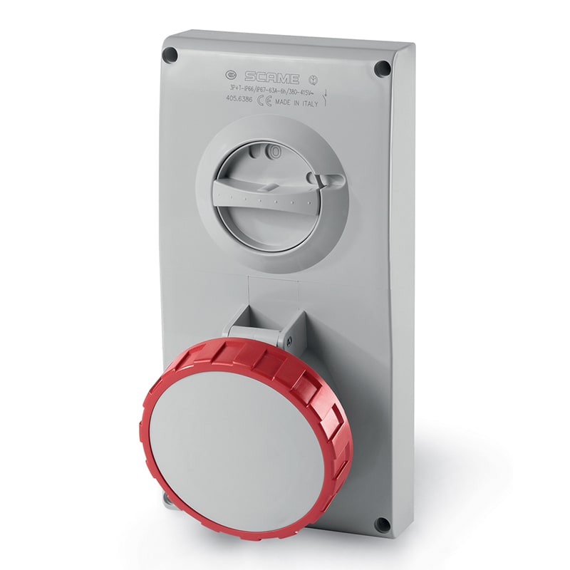 SCAME PARRE - PRESA INCASSO OMNIA 63A 3P+T 11H IP67