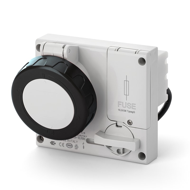 SCAME PARRE - PRESA INC.OMNIA C/FUS.2P+T 16A  7H IP67