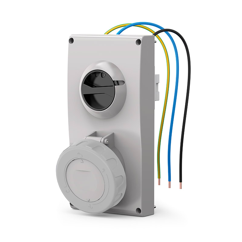 SCAME PARRE - PRESA INCASSO PROXIMA 63A 2P+T 3H