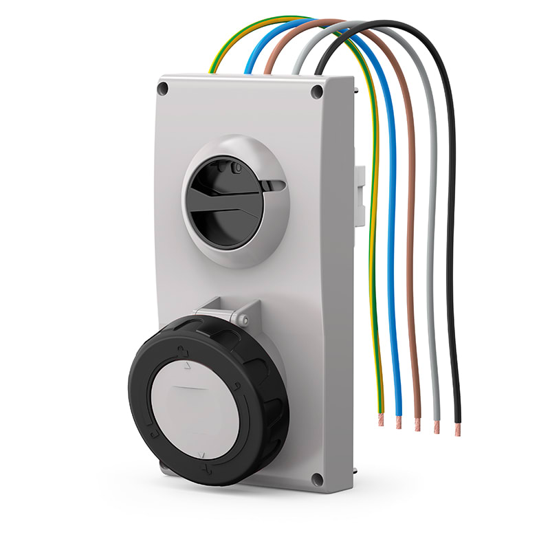 SCAME PARRE - PRESA INCASSO PROXIMA 63A 3P+N 7H